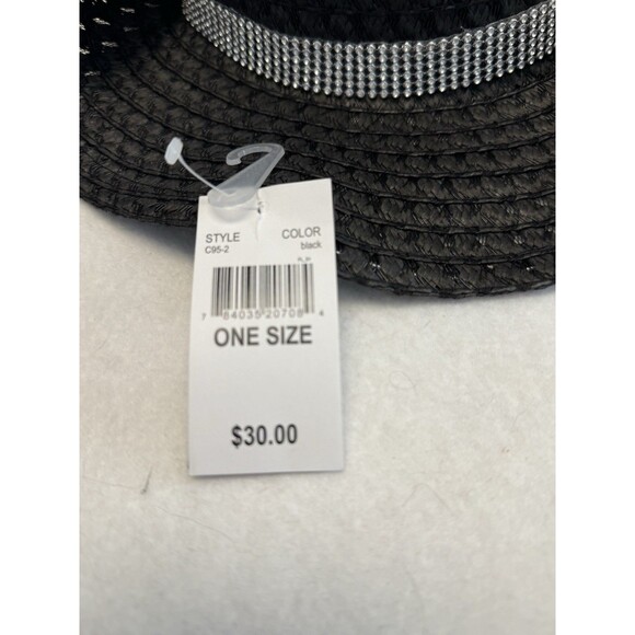 New Womens Madd Hatter Black Western hat adjustable headband 100% paper - Picture 10 of 10